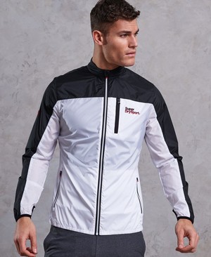 Superdry Core Running Shell Férfi Kabát Fekete/Fehér | QXDZN1206